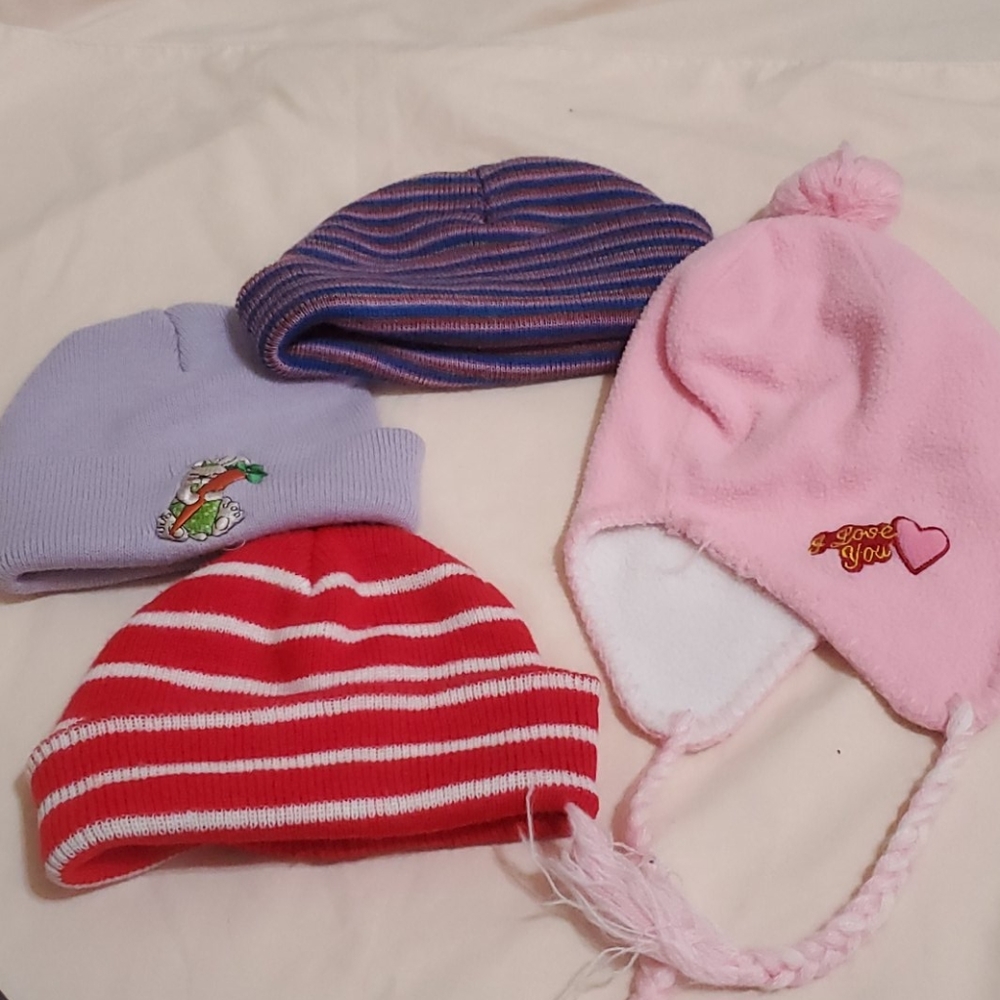 4 Girl's Hats